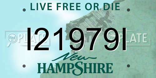 I21979I New Hampshire License Plate
