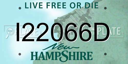 I22066D New Hampshire License Plate