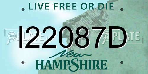 I22087D New Hampshire License Plate