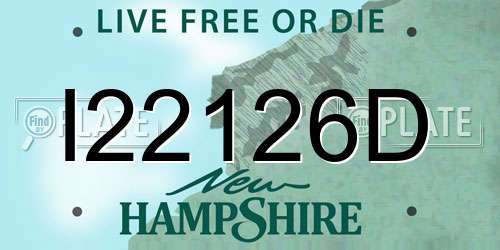 I22126D New Hampshire License Plate