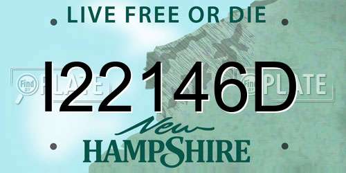 I22146D New Hampshire License Plate