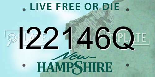I22146Q New Hampshire License Plate