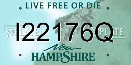 I22176Q New Hampshire License Plate
