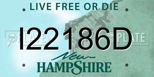 I22186D New Hampshire License Plate