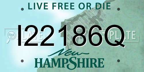 I22186Q New Hampshire License Plate