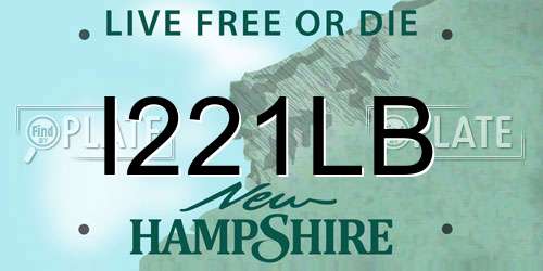 I221LB New Hampshire License Plate