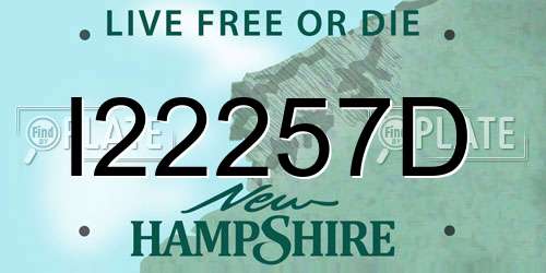 I22257D New Hampshire License Plate