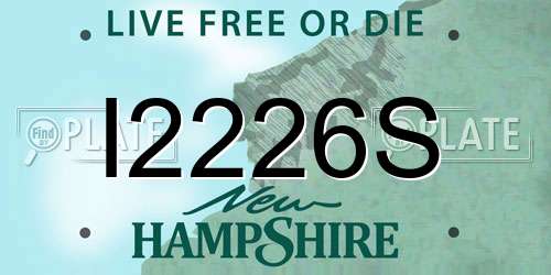 I2226S New Hampshire License Plate