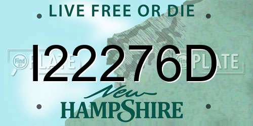 I22276D New Hampshire License Plate