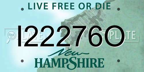 I22276O New Hampshire License Plate