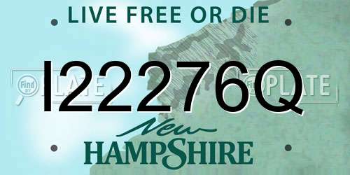 I22276Q New Hampshire License Plate