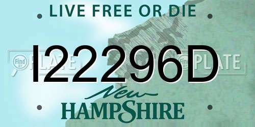 I22296D New Hampshire License Plate