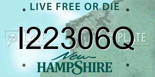 I22306Q New Hampshire License Plate