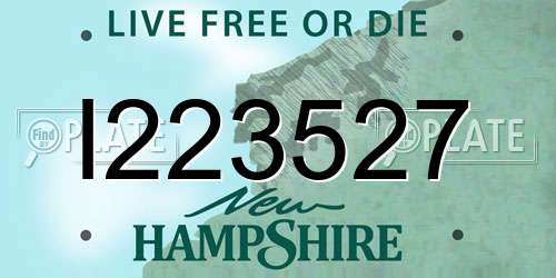 I223527 New Hampshire License Plate