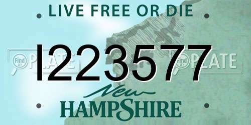 I223577 New Hampshire License Plate