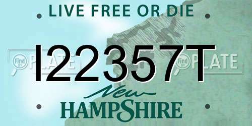 I22357T New Hampshire License Plate