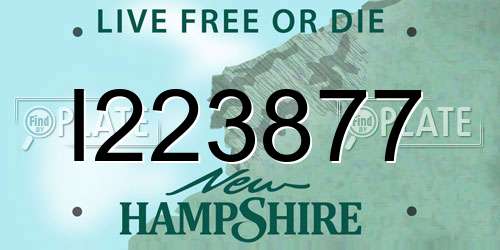 I223877 New Hampshire License Plate
