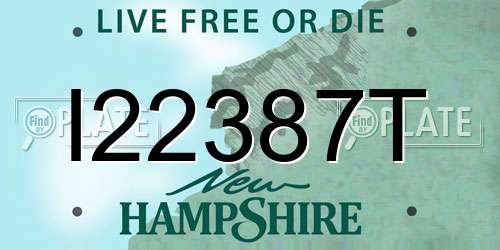 I22387T New Hampshire License Plate