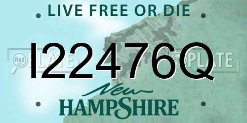 I22476Q New Hampshire License Plate