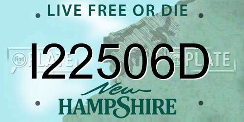 I22506D New Hampshire License Plate
