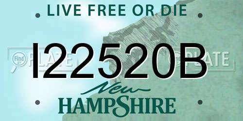 I22520B New Hampshire License Plate