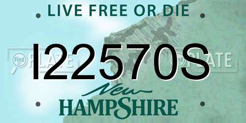 I22570S New Hampshire License Plate