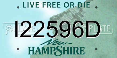 I22596D New Hampshire License Plate