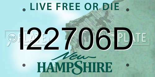 I22706D New Hampshire License Plate