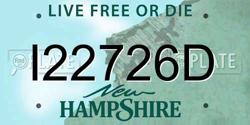 I22726D New Hampshire License Plate