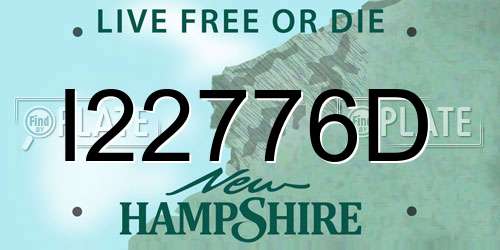 I22776D New Hampshire License Plate