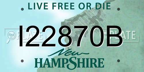 I22870B New Hampshire License Plate