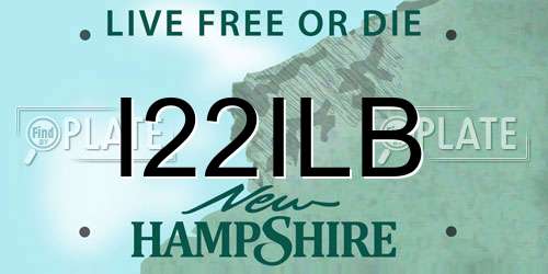 I22ILB New Hampshire License Plate