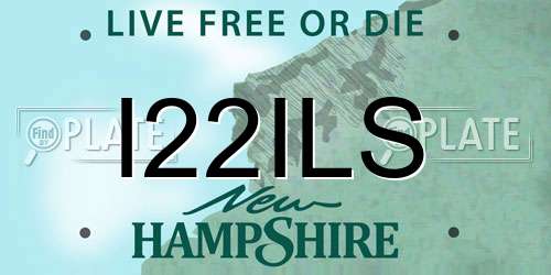 I22ILS New Hampshire License Plate