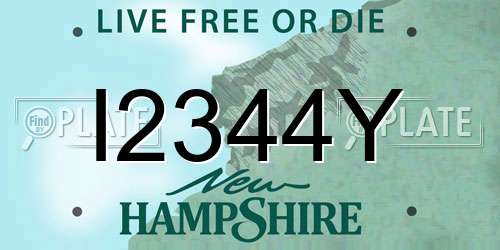I2344Y New Hampshire License Plate