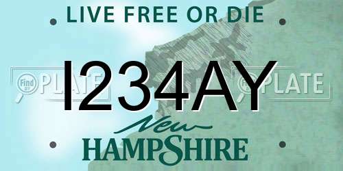 I234AY New Hampshire License Plate