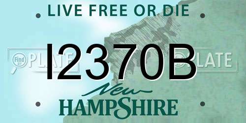 I2370B New Hampshire License Plate