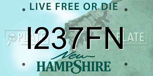 I237FN New Hampshire License Plate