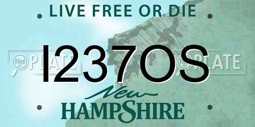 I237OS New Hampshire License Plate