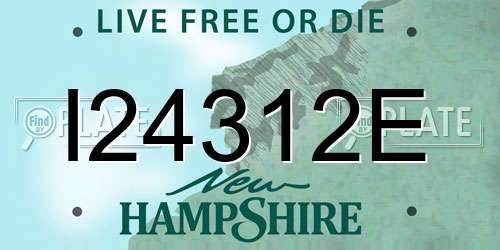 I24312E New Hampshire License Plate