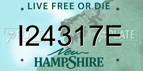 I24317E New Hampshire License Plate