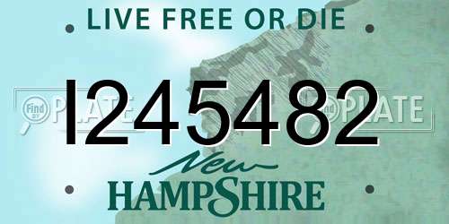 I245482 New Hampshire License Plate