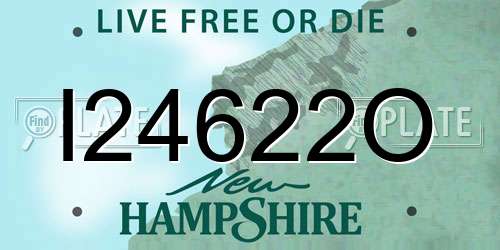 I24622O New Hampshire License Plate