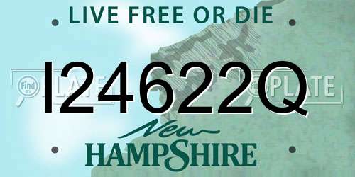 I24622Q New Hampshire License Plate