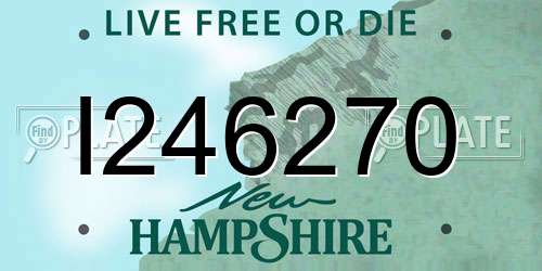 I246270 New Hampshire License Plate