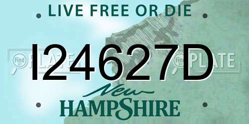 I24627D New Hampshire License Plate