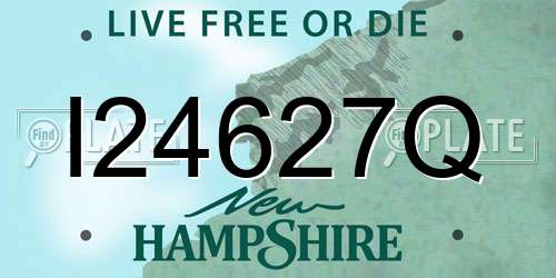 I24627Q New Hampshire License Plate