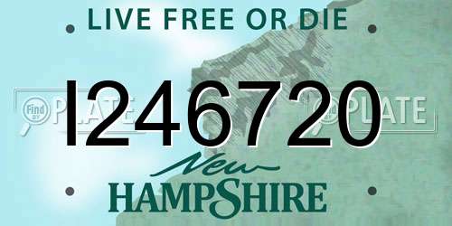 I246720 New Hampshire License Plate