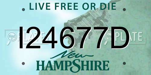 I24677D New Hampshire License Plate