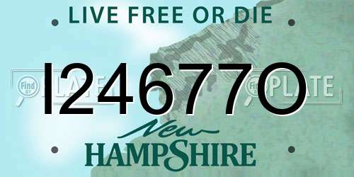 I24677O New Hampshire License Plate