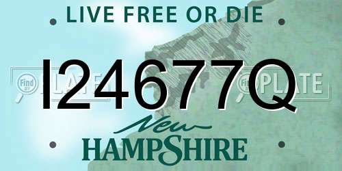 I24677Q New Hampshire License Plate